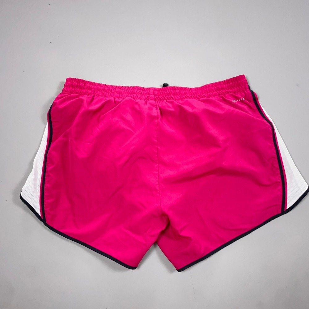 Nike Dri-FIT Pink Running Shorts Womens Medium White Mesh Trim Athletic Gym